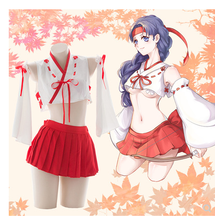 Kawaii seksowna plisowana spódnica i krótki top w stylu japońskim do cosplayu Anime