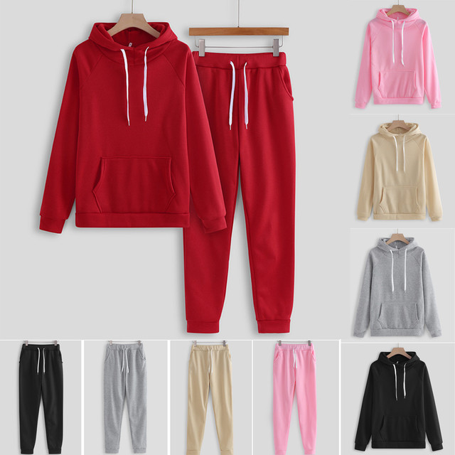 Długi zestaw damskich spodni z kapturem oversize z rękawem Sportwear 2020 na jesień/zimę, wykonany z polaru - kolor czarny - tanie ubrania i akcesoria