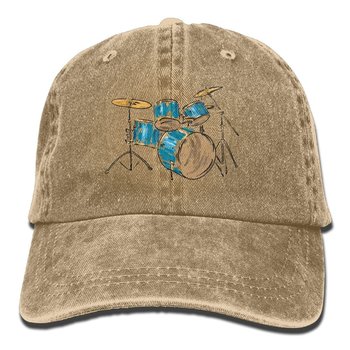 Unisex czapka baseballowa Retro Vintage Drum Kit Cowboy Cap Snapback