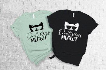Funny koszulka dla miłośników kotów Meowt - damskie O Neck, krótki rękaw
