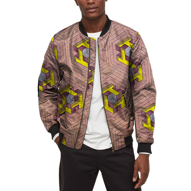 Męska bomberka z afrykańskim wzorem w stylu Nigeryjskim - tanie ubrania i akcesoria