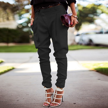 Czarne ołówkowe spodnie dla kobiet - eleganckie, slim, z koreańskimi kieszeniami, do kostek, idealne na co dzień