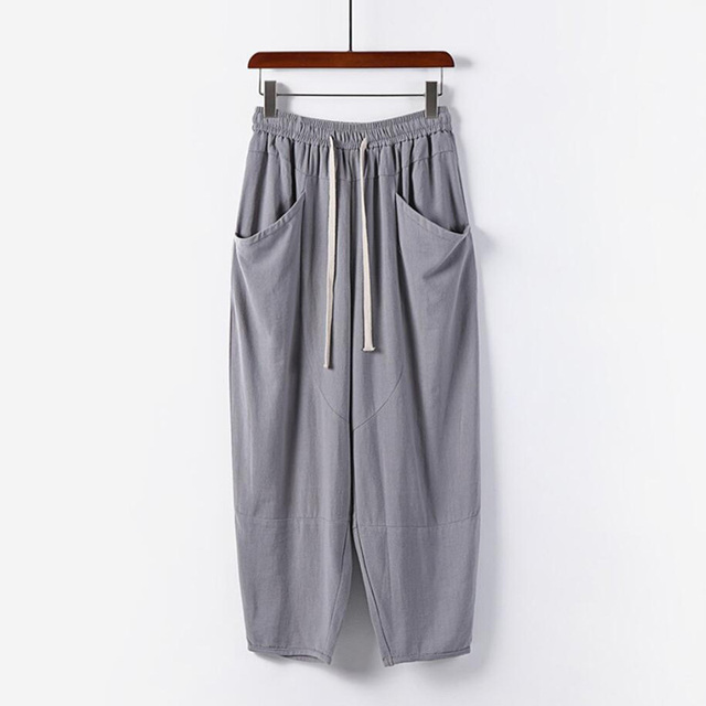 Wiosna-jesień Spodnie męskie rozmiar 5XL-9XL, talia 148cm, szerokie nogawki - tanie ubrania i akcesoria