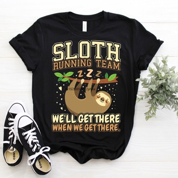 Lenistwo Running Team T-shirt męska koszula z humorystycznym motywem