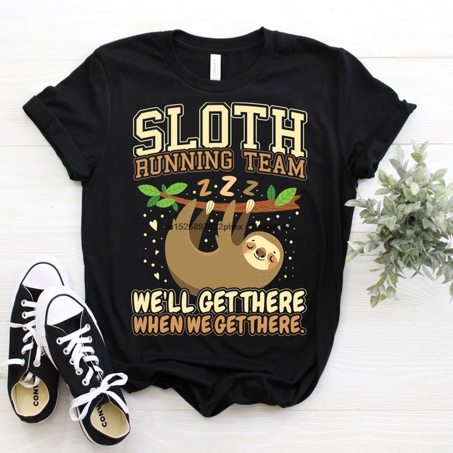 Lenistwo Running Team T-shirt męska koszula z humorystycznym motywem - tanie ubrania i akcesoria