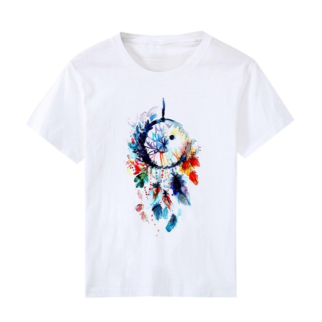 T-shirt damski Feminina Plus - jednolity wzór, krótki rękaw, luźny fason, okrągłe wycięcie pod szyją - 2021 - tanie ubrania i akcesoria