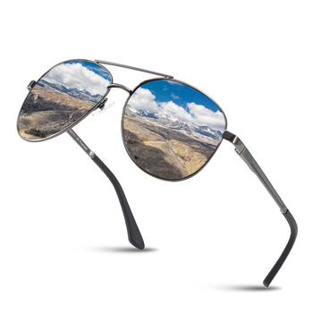 Męskie spolaryzowane okulary przeciwsłoneczne pilotki Marki Metail z UV400, w stylu vintage