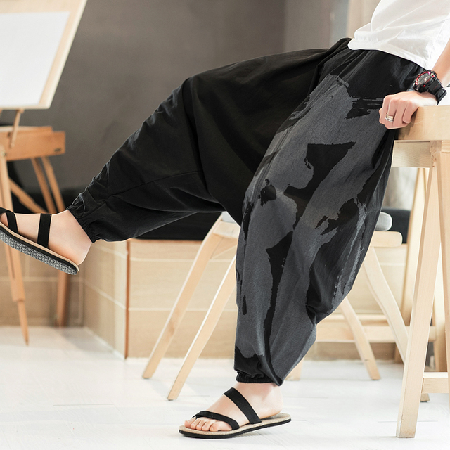 Męskie luźne spodnie dresowe o dużych rozmiarach 5XL, wzorowane na kultowym stylu Harajuku, 2021. Wygodne nogawki w streetwearowym stylu.+ - tanie ubrania i akcesoria