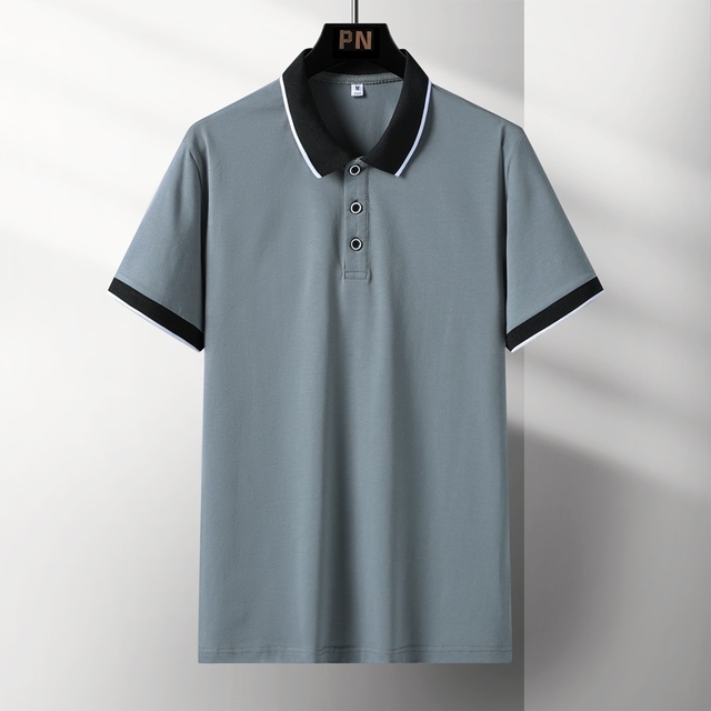 Koszulka Polo męska z krótkim rękawem w paski, casualowa, bawełniana, rozmiar M-4XL - tanie ubrania i akcesoria