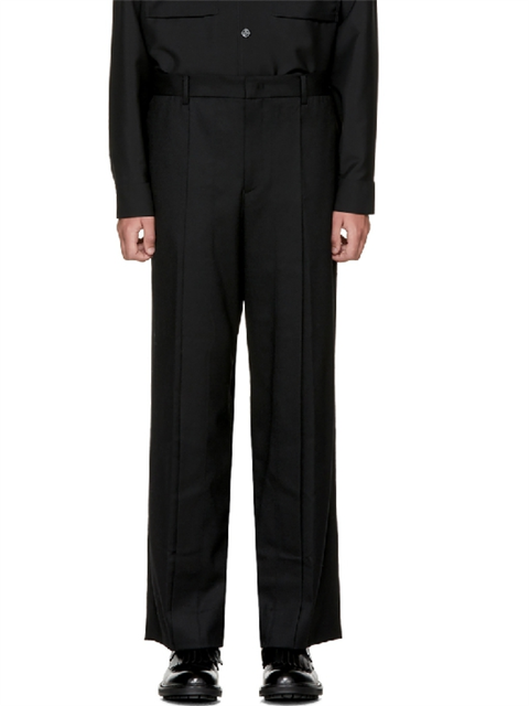 Eleganckie męskie spodnie w czarnym kolorze na co dzień, idealne na wiosnę i jesień - tanie ubrania i akcesoria