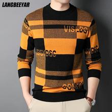 Nowy projektant mody - Top Grade, luksusowy sweter o wzorzystym, dzianinowym splocie, idealny na jesień i zimę. Casual męska odzież uliczna