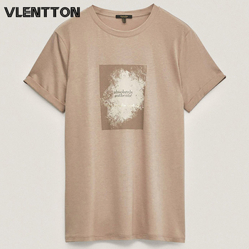 Koszulka damska w stylu vintage z nadrukiem na bawełnie - Lato 2021