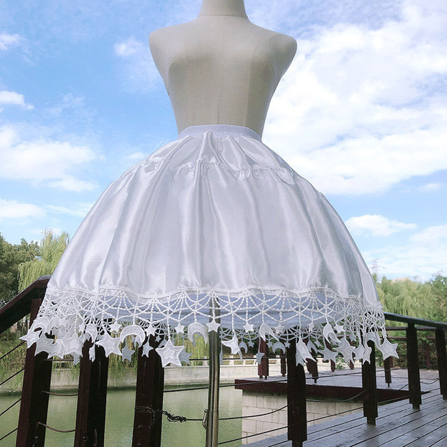 Sukienka elegancka Sen Lolita Fish Bone z regulowaną spódnicą szyfonową, wzór gwiazda i księżyc, codzienna elegancja - tanie ubrania i akcesoria