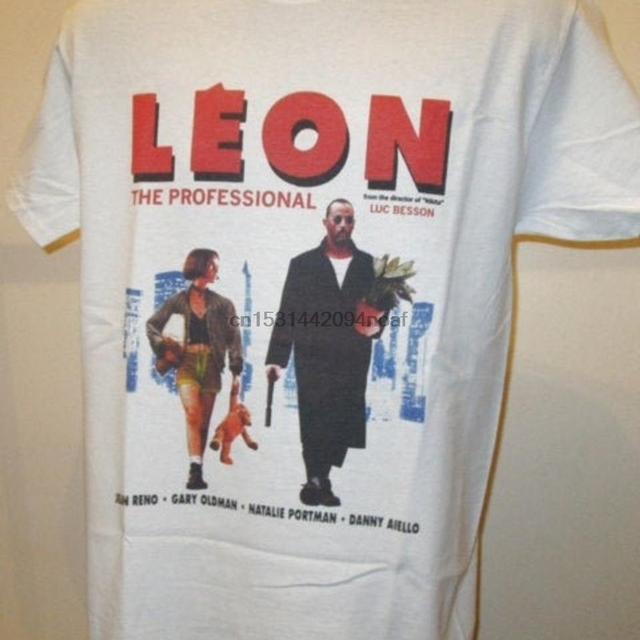 Koszulka męska Leon Profesjonalny - kultowy film Hitman z lat 90., plakatowa grafika, nowa kolekcja 2021 - tanie ubrania i akcesoria