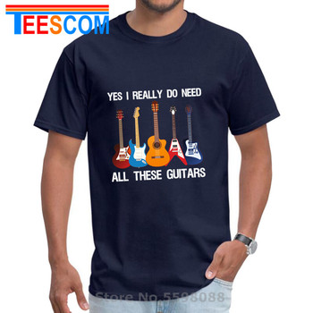 Męska koszulka z motywem muzycznym - gitara basowa, Hiphop, R&B, niebieski