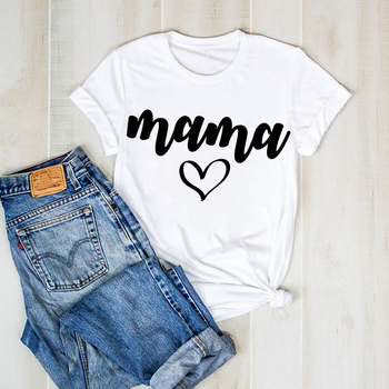 Koszulka damska z nadrukiem Lady Mama - list miłości, grafika matki, stylowa odzież T-shirt