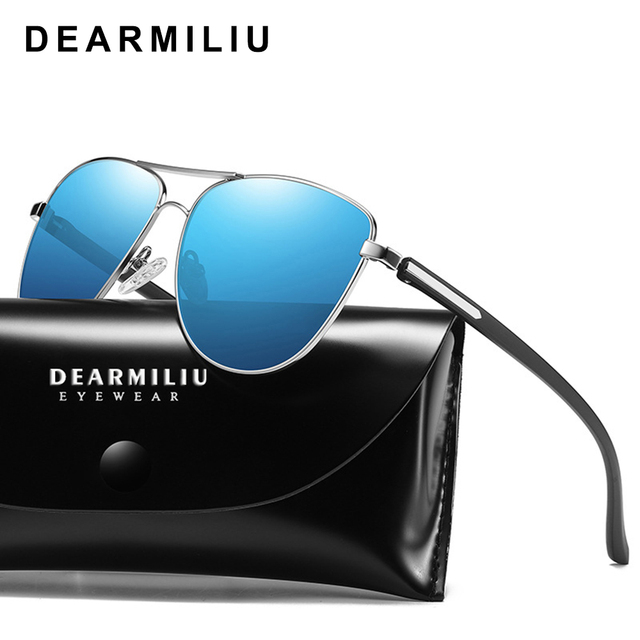 Okulary przeciwsłoneczne unisex z ramą retro, projekt DEARMILIU, spolaryzowane, UV400 - polaryzowane okulary dostępne w wersji dla kobiet i mężczyzn - tanie ubrania i akcesoria