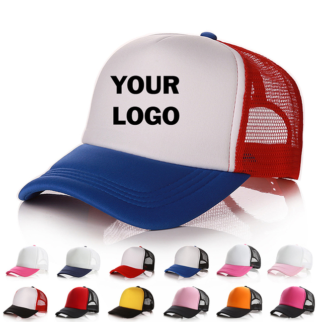 Czapka baseballowa Mesh Unisex Casual z logo - regulowana bejsbolówka Hip Hop Trucker - tanie ubrania i akcesoria