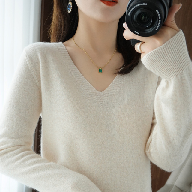Sweter dzianinowy Basic Solid Color jesień/zima 2021 - wysoka jakość, długi rękaw, casual styl, kobiety - WF188 - tanie ubrania i akcesoria