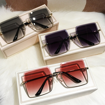 Klasyczne luksusowe okulary przeciwsłoneczne marki MS 2019 dla kobiet - oryginalne modele bez oprawek w modnym stylu, ochrona UV400