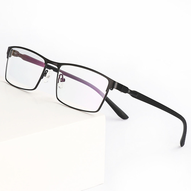 Męskie TR90 aluminiowe okulary optyczne - krótkowzroczność, pełna obręcz, oko szkło - tanie ubrania i akcesoria