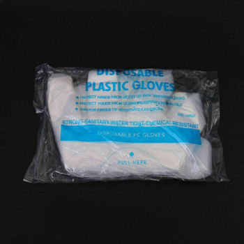 Plastikowe jednorazowe rękawice spożywcze męskie - 100 sztuk