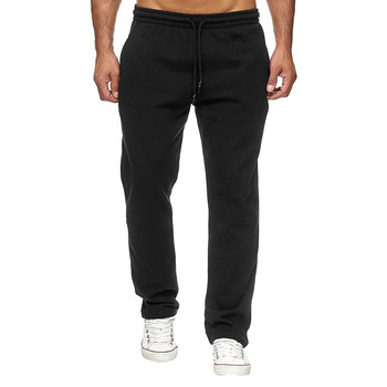 Męskie spodnie dresowe jesienne/zimowe polarowe legginsy ze sznurkiem Fitness Gym Casual Men spodnie