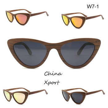 Okulary przeciwsłoneczne damskie z polaryzacją, ręcznie wykonane, cienkie drewniane oprawki