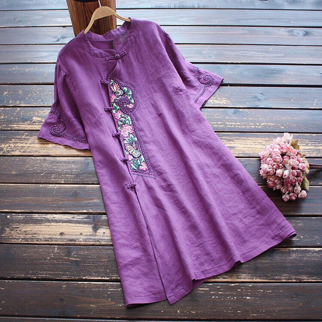 Orientalna sukienka bluzka Qipao w stylu chińskim - retro moda Vintage Cheongsam - tanie ubrania i akcesoria