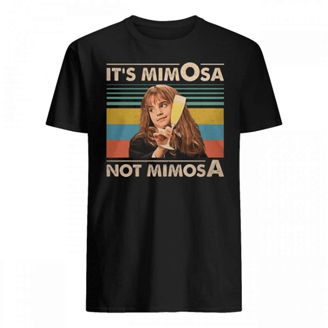 Koszulka męska Emma Watson to Mimosa - czarny, graficzny, śliczny top - tanie ubrania i akcesoria