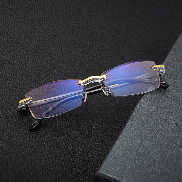 Okulary do czytania blokujące niebieskie światło 2021 - Spectableso Rimless Reader Glasses - tanie ubrania i akcesoria