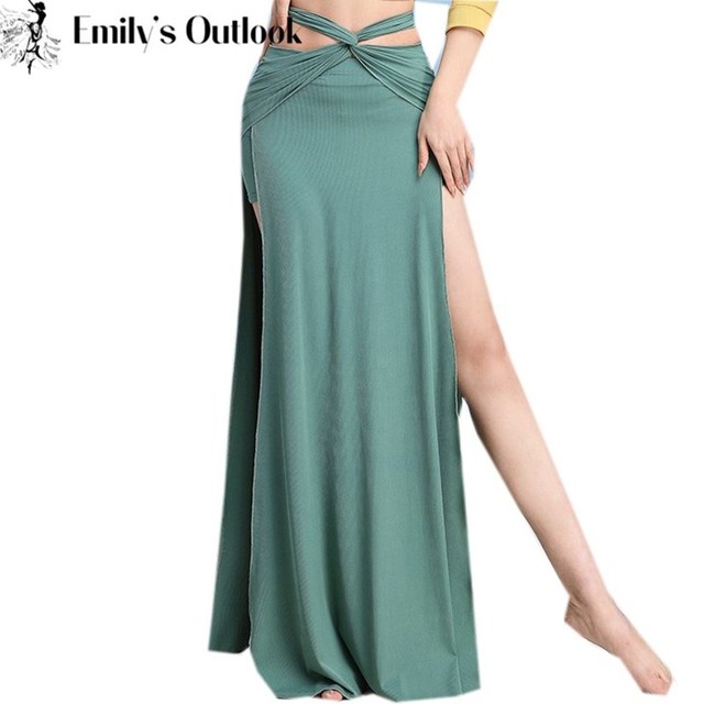 Seksowna spódnica do tańca brzucha z bocznym rozcięciem i orientalnym wzorem - Fairy Dancewear - tanie ubrania i akcesoria