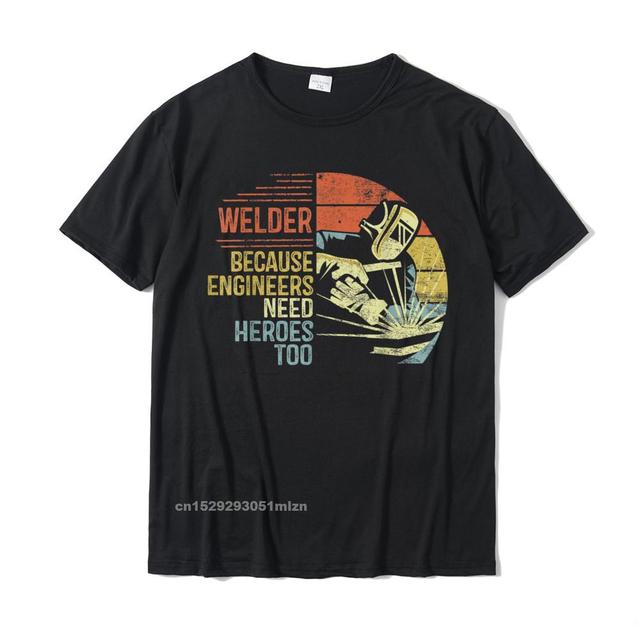 Mężczyźni spawacze potrzebni inżynierom – śmieszna koszulka młodzieżowa z motywem spawania - tanie ubrania i akcesoria