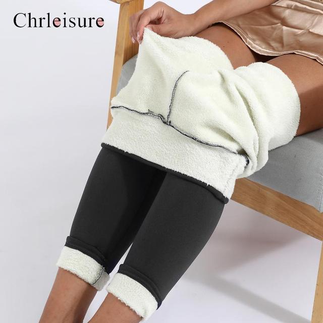 Zimowe legginsy CHRLEISURE z wysokim stanem dla kobiet - ciepłe, aksamitne, elastyczne, wyszczuplające - tanie ubrania i akcesoria