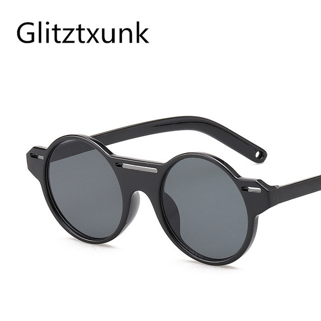 Okulary przeciwsłoneczne dla dzieci Glitztxunk 2020 - okrągłe, kolorowe, UV400 - tanie ubrania i akcesoria