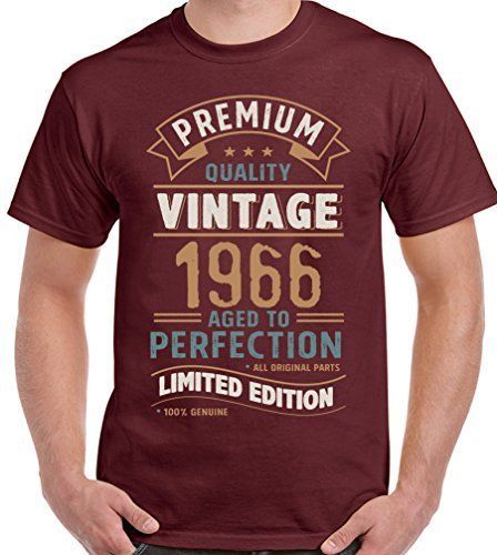Męska koszulka Casual Fitness Vintage - 52 lat urodzinowa edycja limitowana 1966-2019 - tanie ubrania i akcesoria