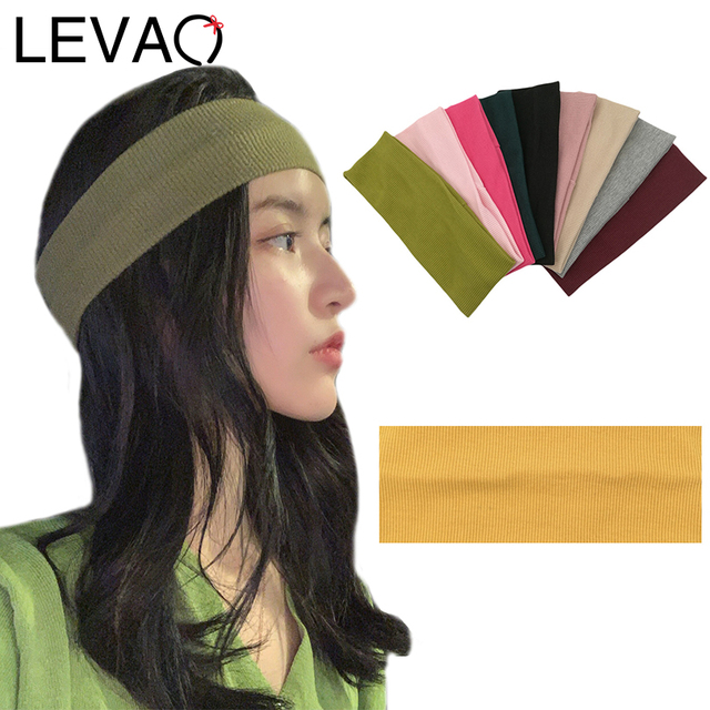 Opaski do włosów LEVAO - elastyczne, miękkie, idealne na joga i ćwiczenia, stylowe dodatki dla kobiet i dziewcząt - tanie ubrania i akcesoria