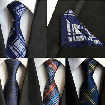 Zestaw męskich krawatów jedwabnych z kieszenią 100% - 1 sztuka/partia, nowy model 2016, szerokość 8cm dla ślubu i innych okazji, wersja slim