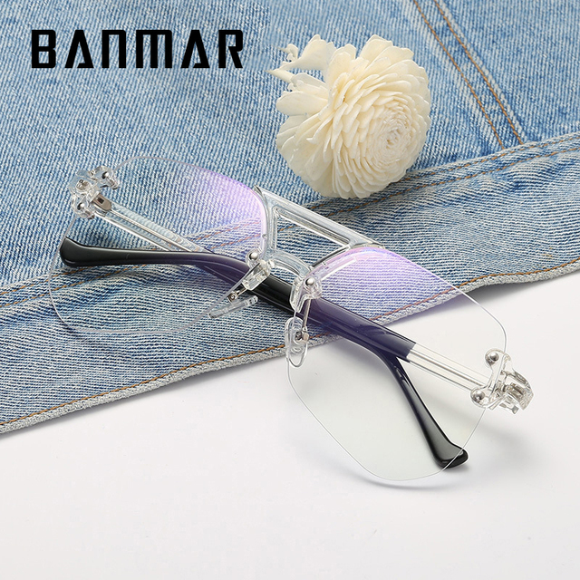 Okularowe ramki optyczne BANMAR Gaming Unisex z filtrami blokującymi niebieskie światło krótkowzroczności przezroczyste - tanie ubrania i akcesoria