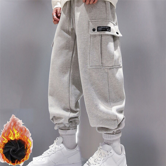 Luźne spodnie dresowe męskie zimowe Outdoor Jogging Plus rozmiar - tanie ubrania i akcesoria