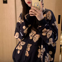 Bluza z kapturem wiosna 3D, zaśmiewające kobiety, zamek błyskawiczny Harajuku, obszerna kurtka casual, koreański dres 