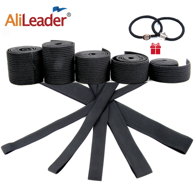 Elastyczna opaska do włosów czarna Alileader 1 M - idealne rozwiązanie dla szyjących, zapewniająca wysoką elastyczność - tanie ubrania i akcesoria