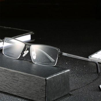 HDCRAFTER Titanium TR-90 - lekkie, pół-ramkowe oprawki do okularów optycznych na receptę dla mężczyzn i kobiet