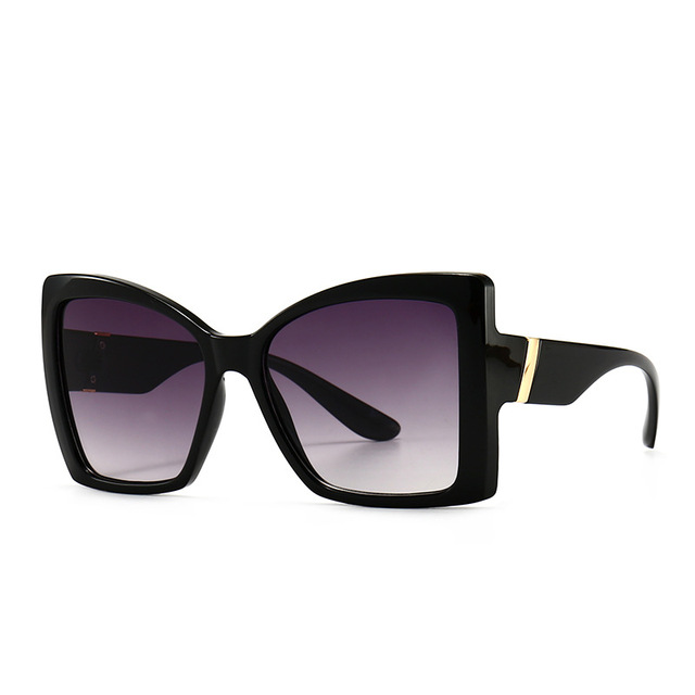 Luksusowe okulary przeciwsłoneczne Cat Eye z dużymi oprawkami - moda vintage, podróżowanie, sexy odcienie UV400 - tanie ubrania i akcesoria