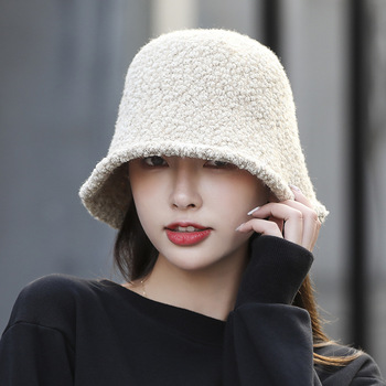 Zimowy kapelusz typu Bucket z zagęszczonymi nausznikami dla kobiet