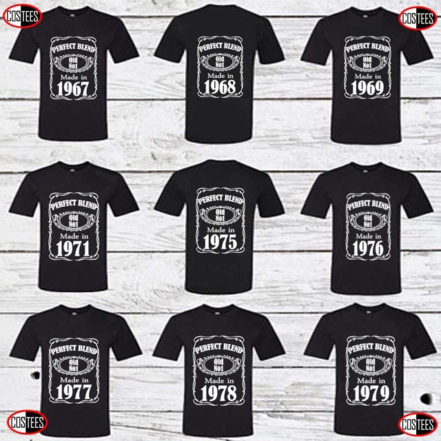 Koszulka męska Perfect Blend Old No.1 Custom z 1972 r., wykonana na zamówienie, dla urodzinowych prezentów (1967-1979) - tanie ubrania i akcesoria