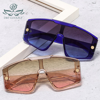 Nowoczesne okulary przeciwsłoneczne D & T 2021 z gradientowymi szkłami, luksusową metalową oprawką i dekoracją UV400