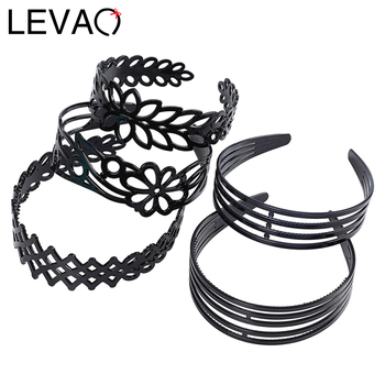 Opaska do włosów LEVAO Hollow Plastic Wide Bezel Black Hairband - Turban Headband Hair Accessories for Women and Girls (Large Size)