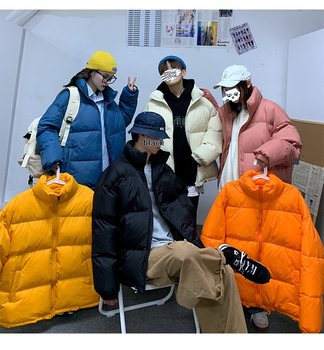 Męska i damska kurtka zimowa Streetwear Hip Hop z efektem bańki – kolekcja 2020, inspiracja męskim stylem Harajuku, ciepła i pikowana