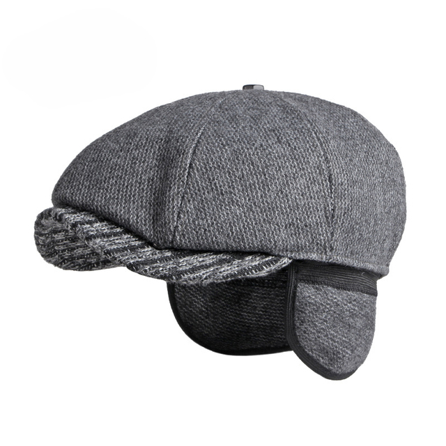 Nauszniki kaszkietowe Tweed Unisex Detektyw Retro - jesienno-zimowe, ciepłe, dla mężczyzn i kobiet na zewnątrz - tanie ubrania i akcesoria